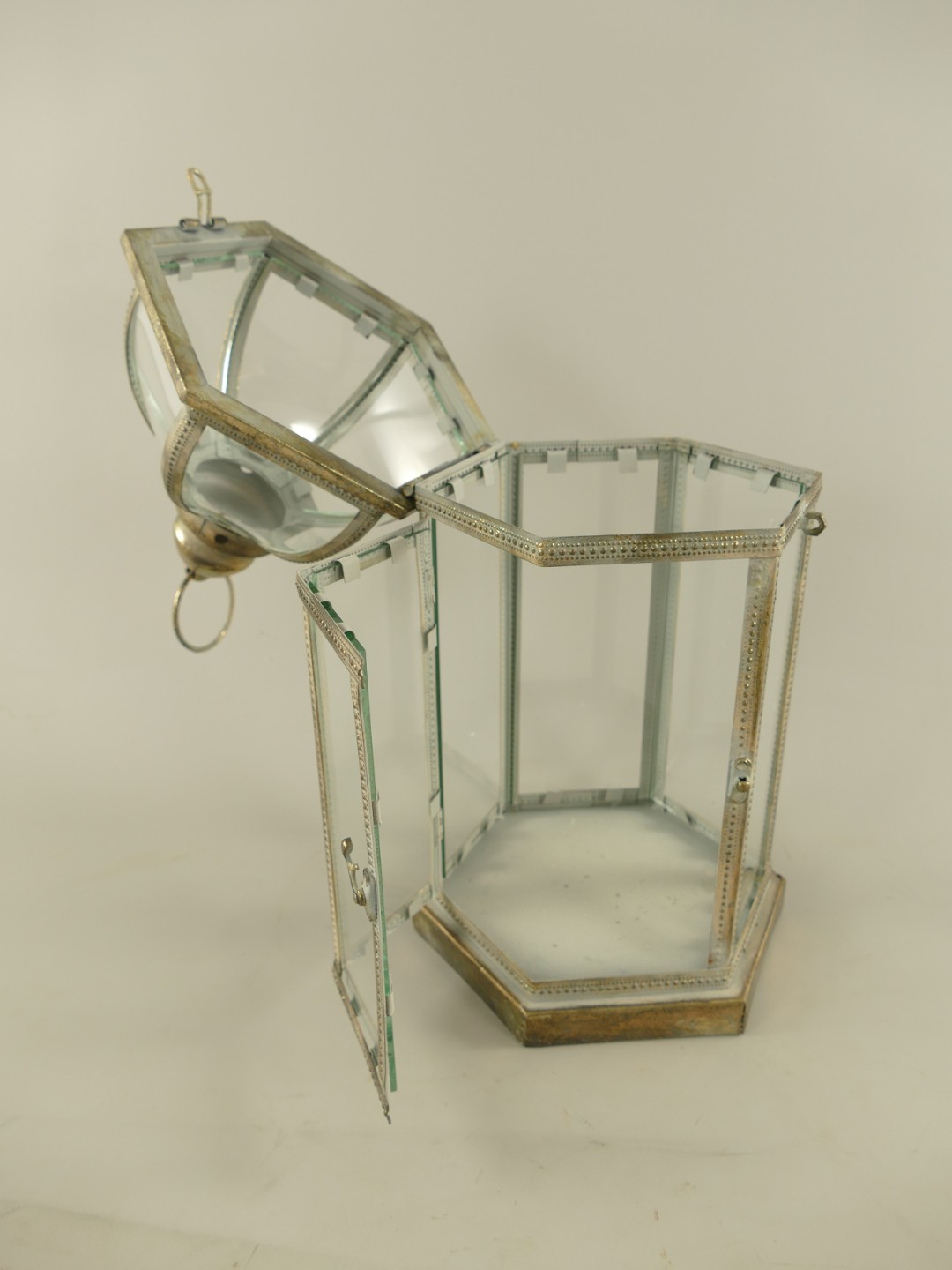 (*)Laterne Eisen rustikal farb. Set/3 H.31/43/60cm