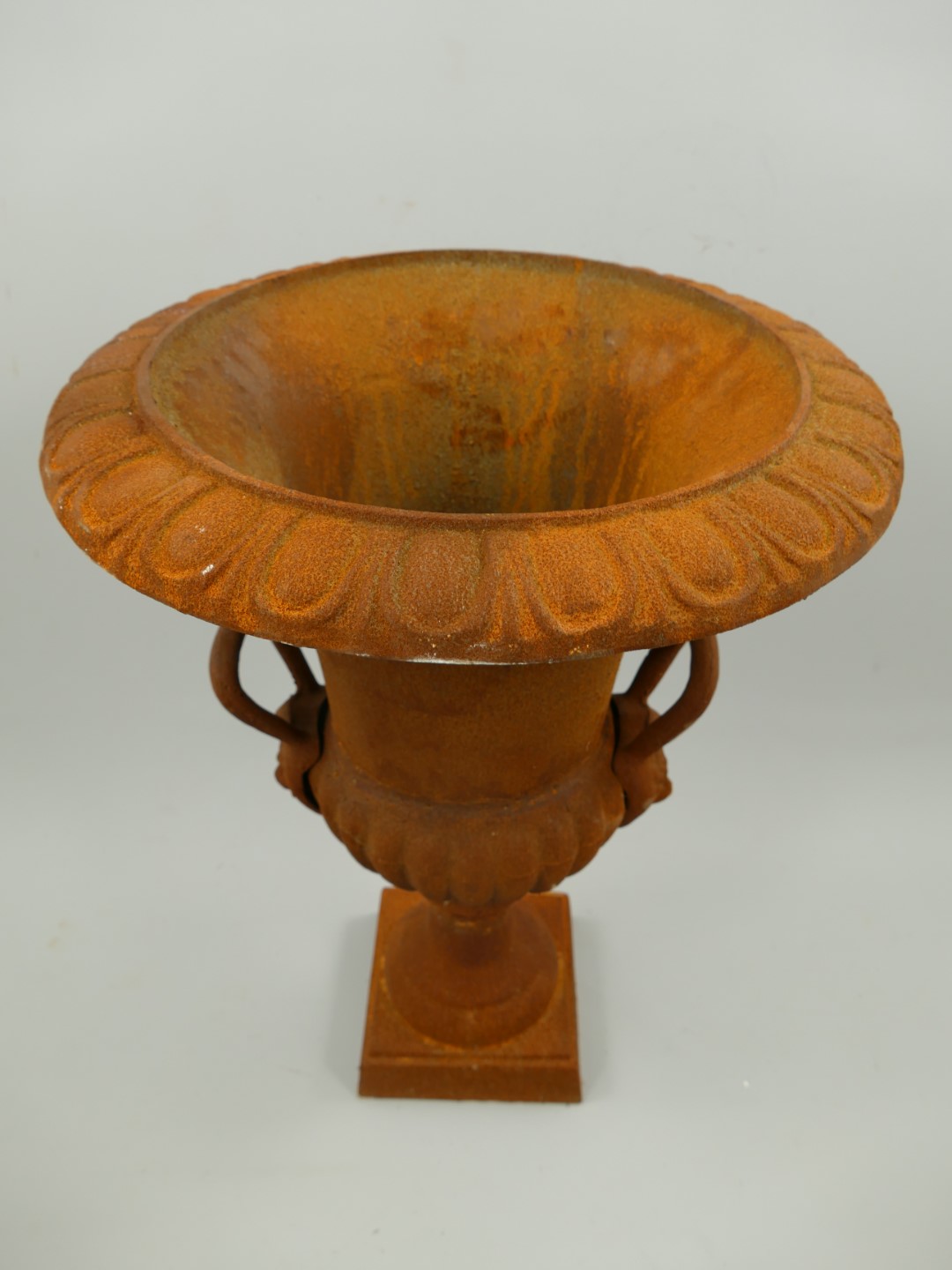 *ANG. Urn GRIFF! Eisen rustikal ROSTIG H.63-D.48cm