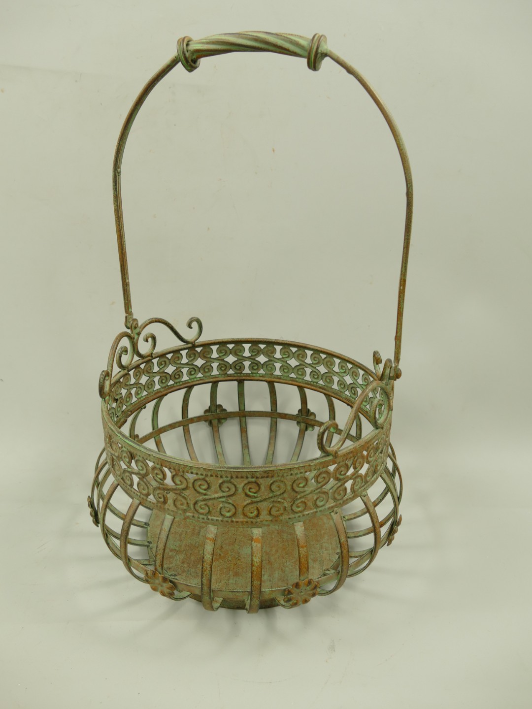 Korbset Eisen farbig Set/2 H.36/46cm