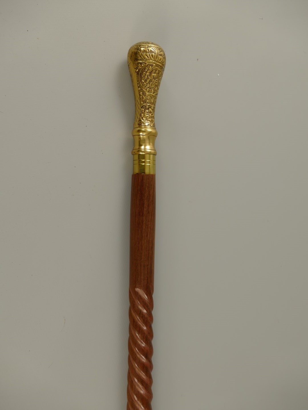 Spazierstock Messing/Holz L.97cm