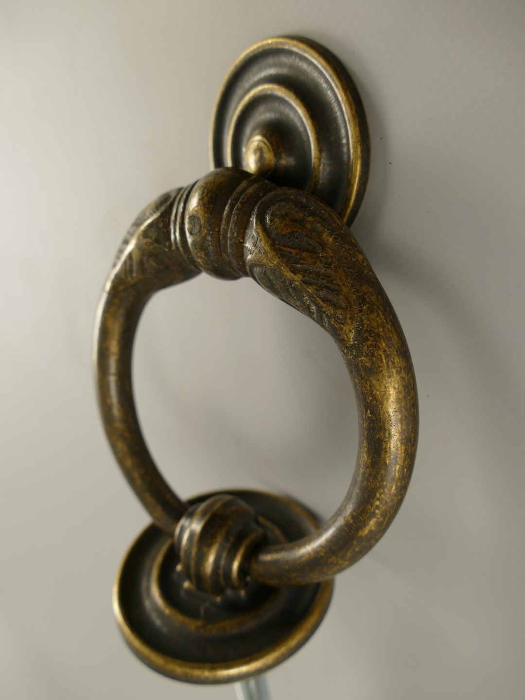 Türklopfer Ring Messing brüniert H.13x10cm(IT)