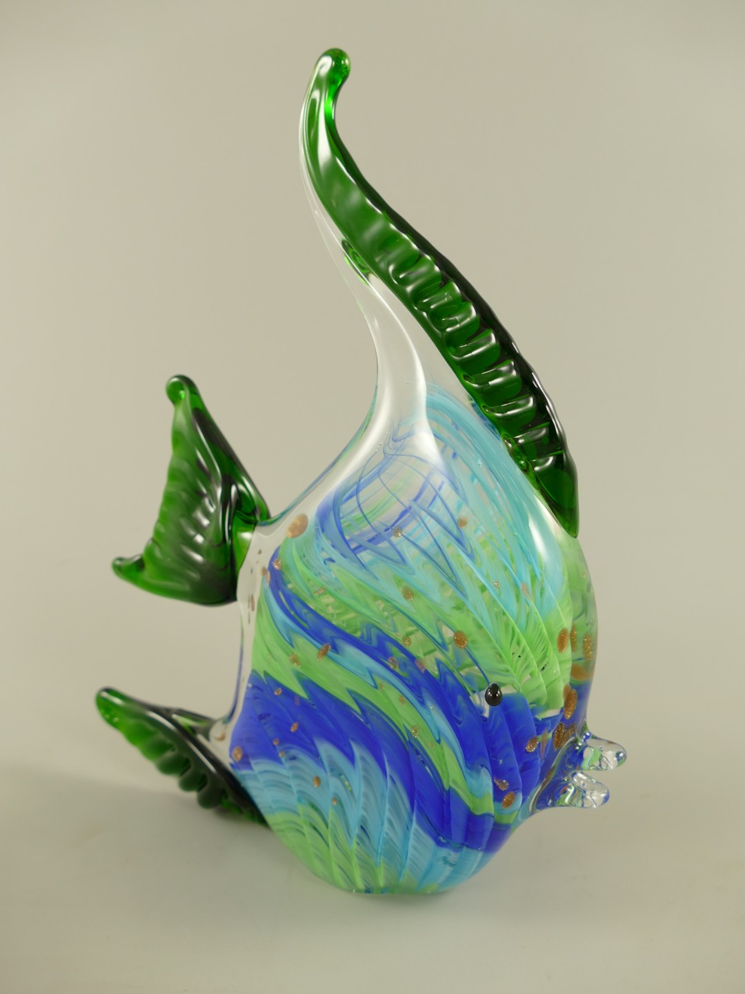 Glasfigur Murano styl Fisch farbe H.24cm