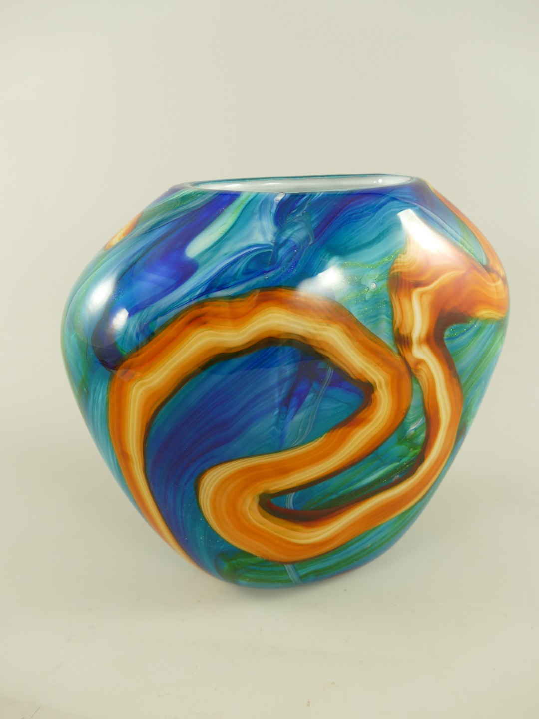 Glas Vase farbe H.28cm