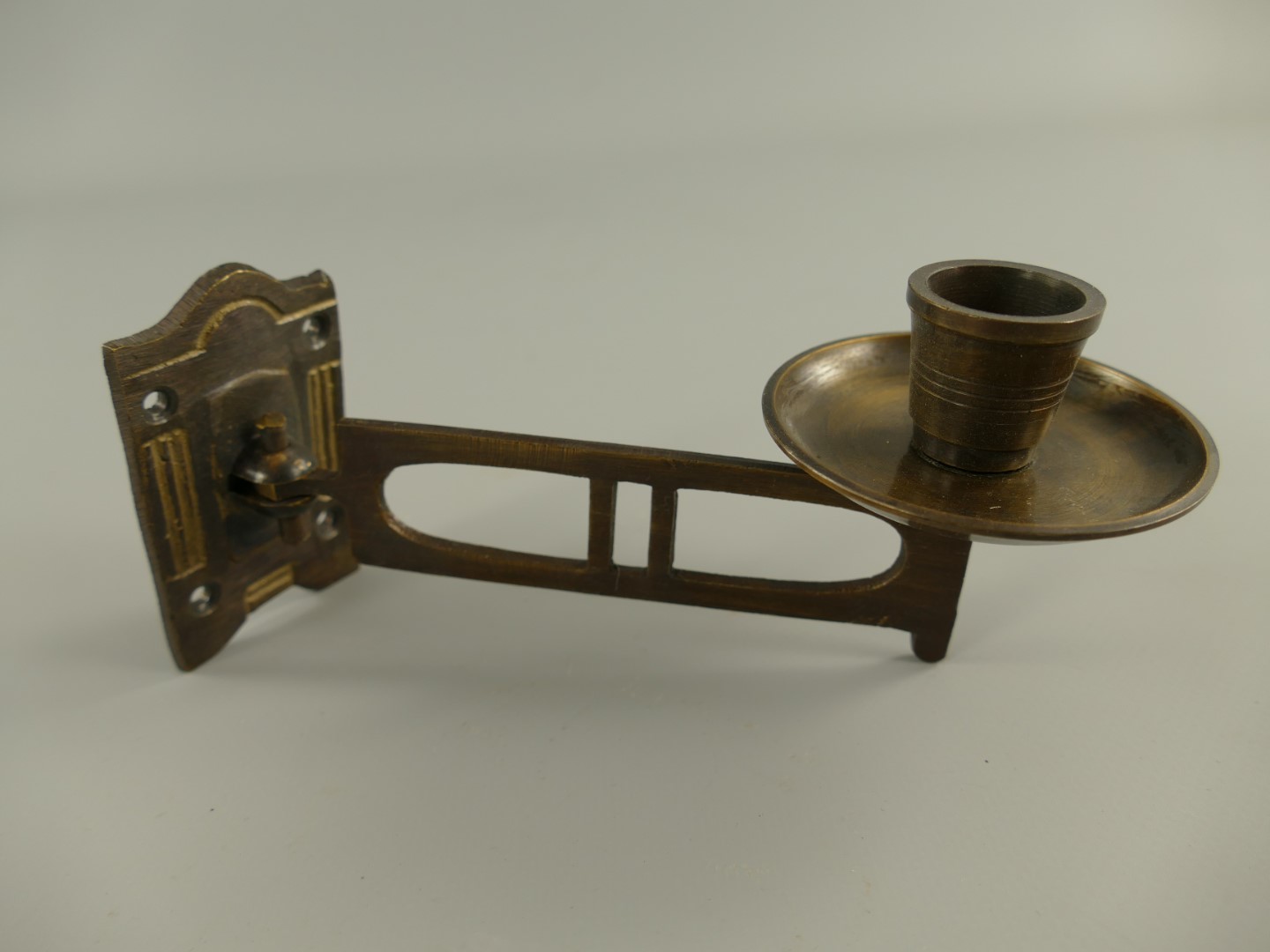 Klavierleuchter Messing brüniert L.18x9cm