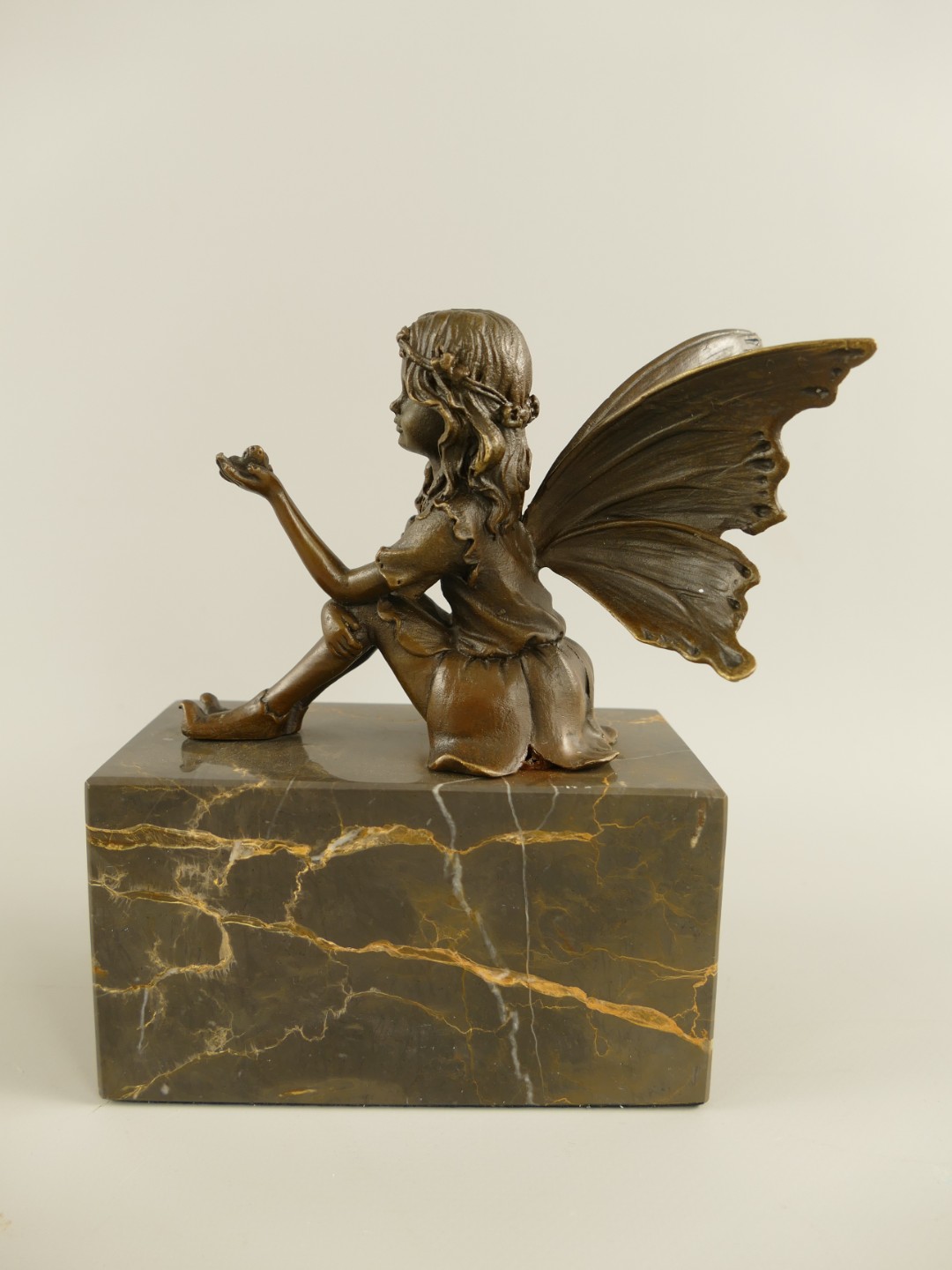 Figur Bronze Fee H.17x15x8cm