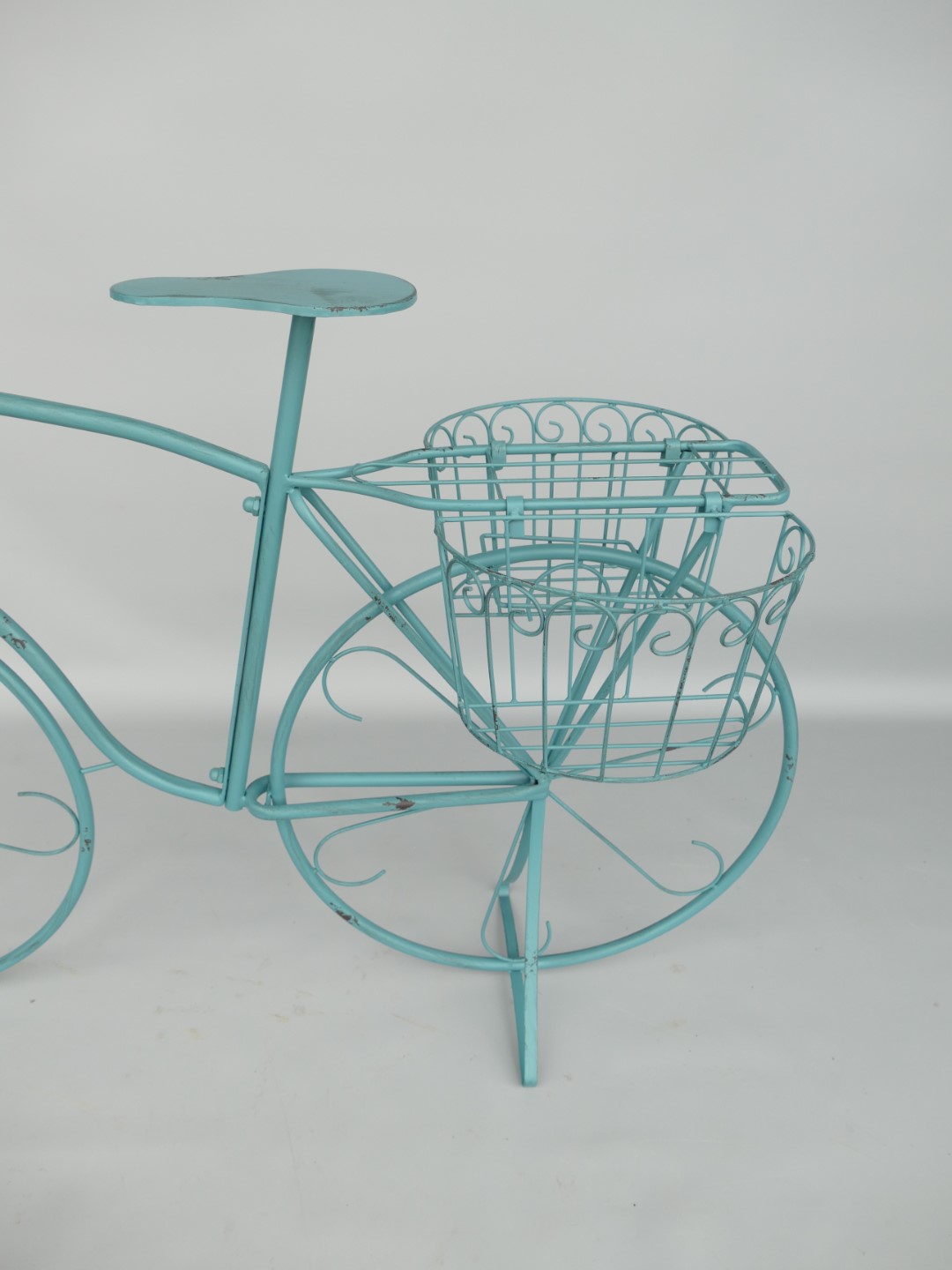 (*S) Blumen FAHRRAD rustik blau L.112cm