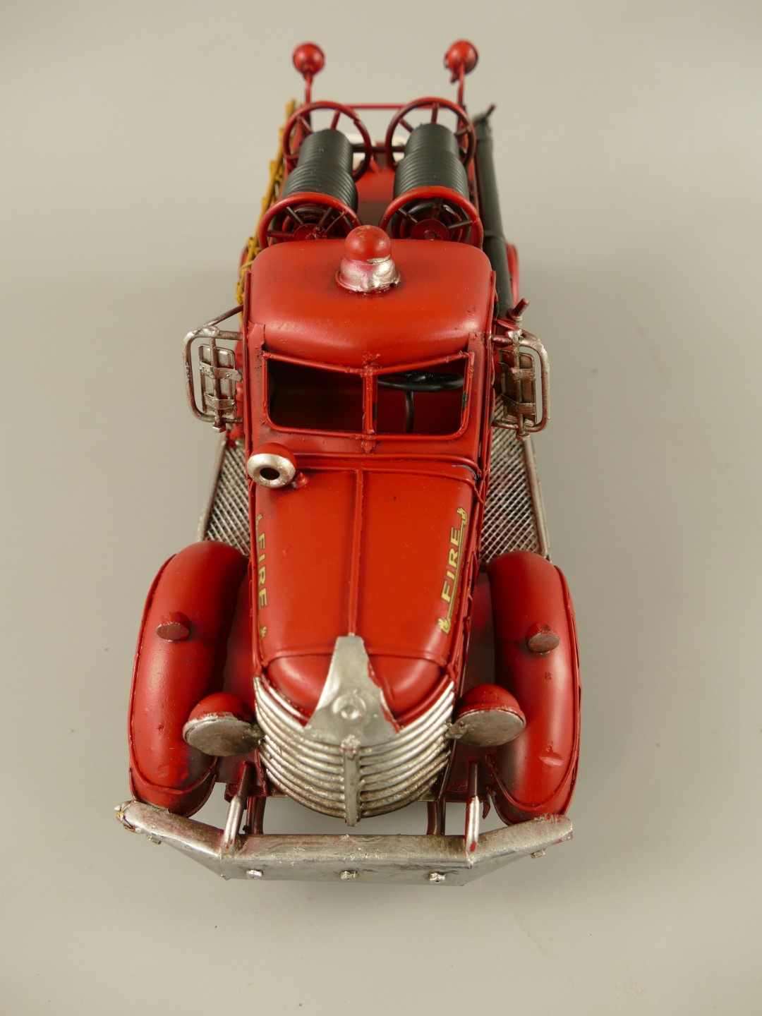 Feuerwehrwagen Antik Eisen L.35cm