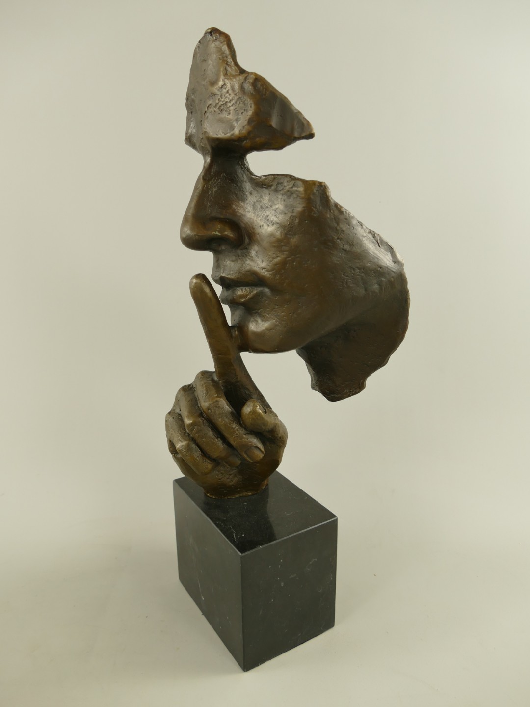 Figur Bronze Gesicht H.48x16x16cm