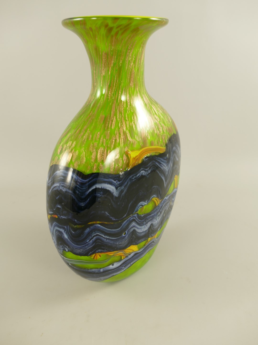 Glas Vase farbe H.40x26cm