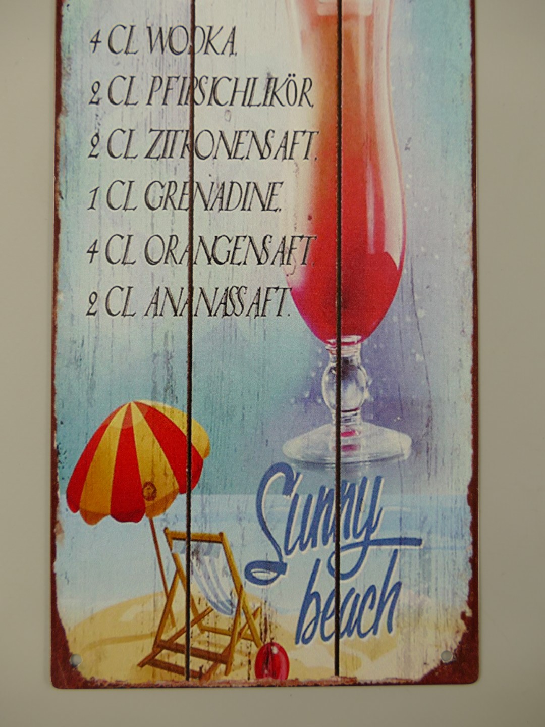 Wandschild Sex on the Beach H.36x13cm
