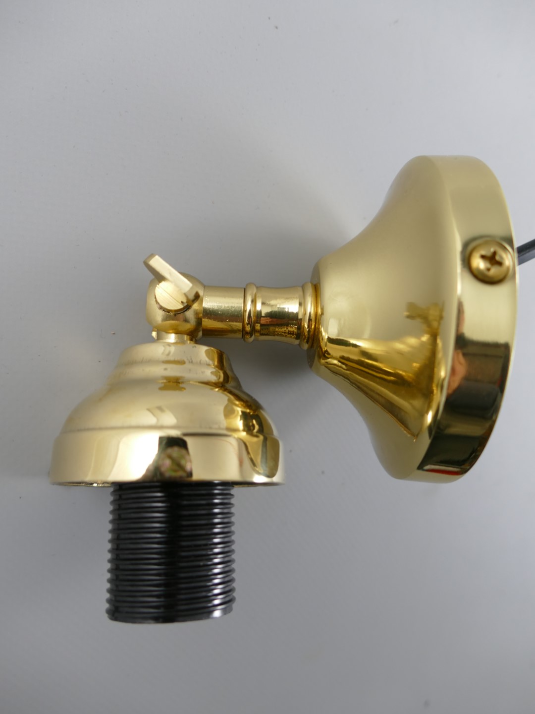 Deckenhalter E14 Messing o. Schirm Gh.4!!-H.14cm