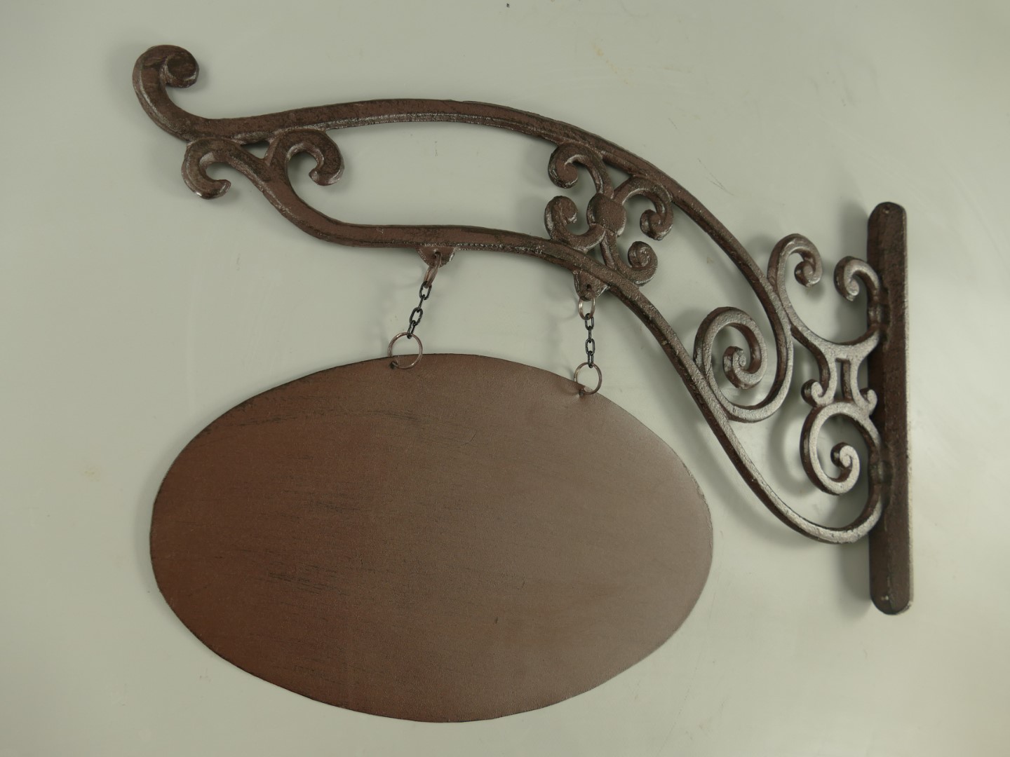 Wandschild Eisen rustikal braun L.57x40cm