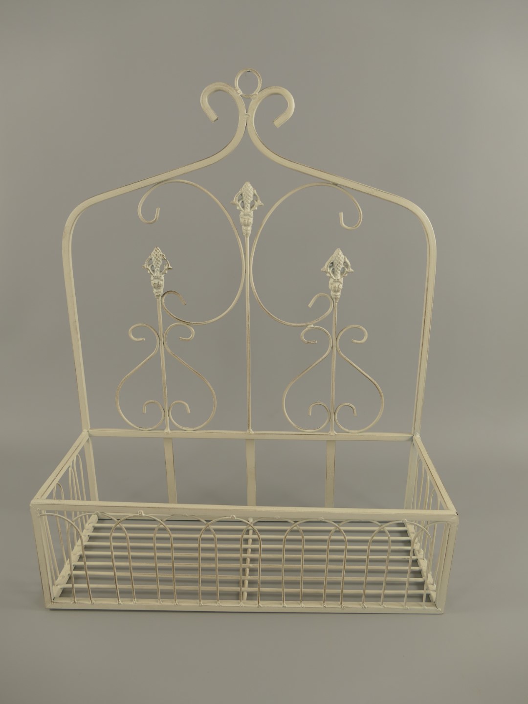 Wandhanger Eisen WEISS CREME farbig 3St.H.51cm