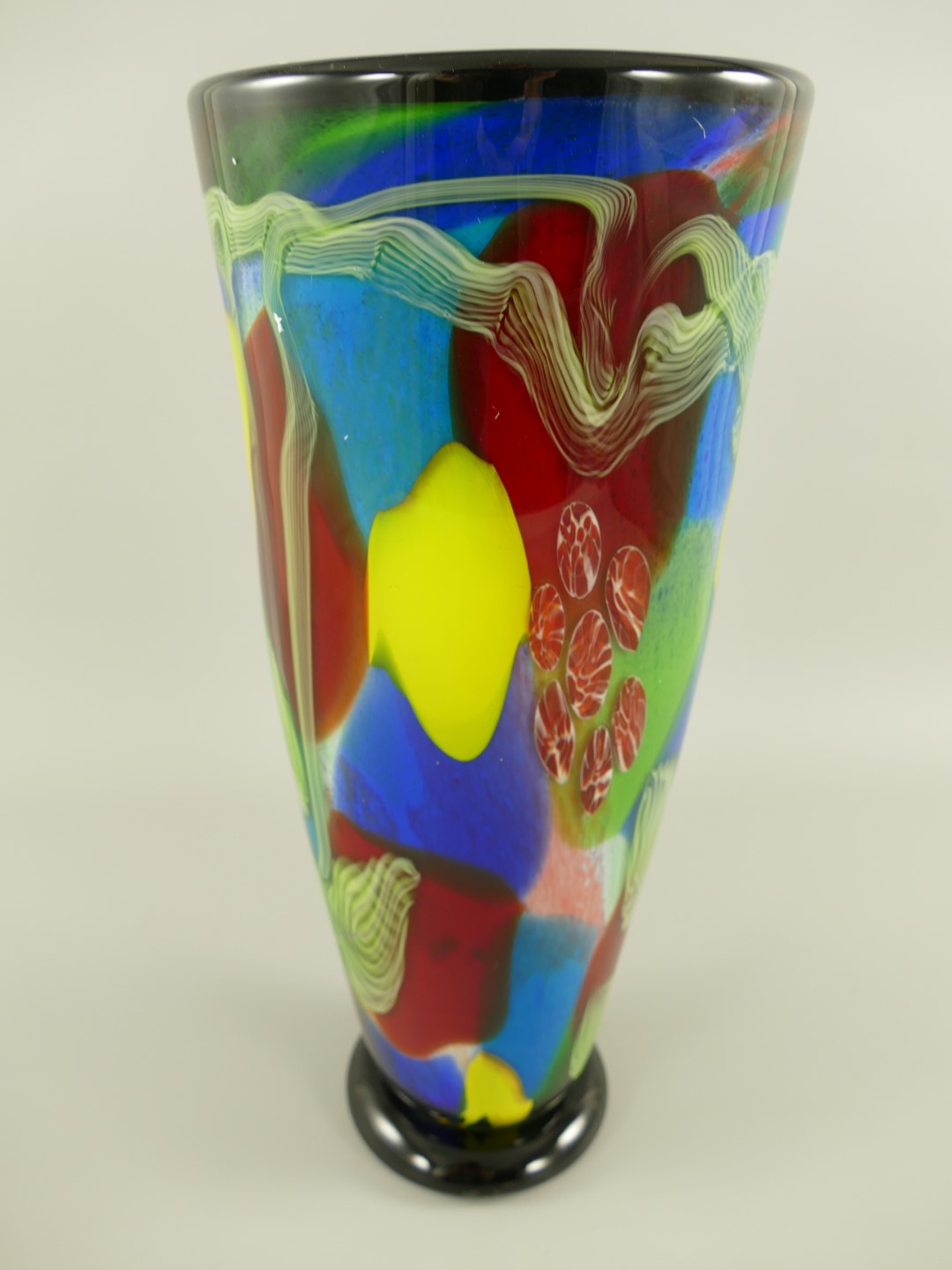 Glas Vase farbe H.42cm