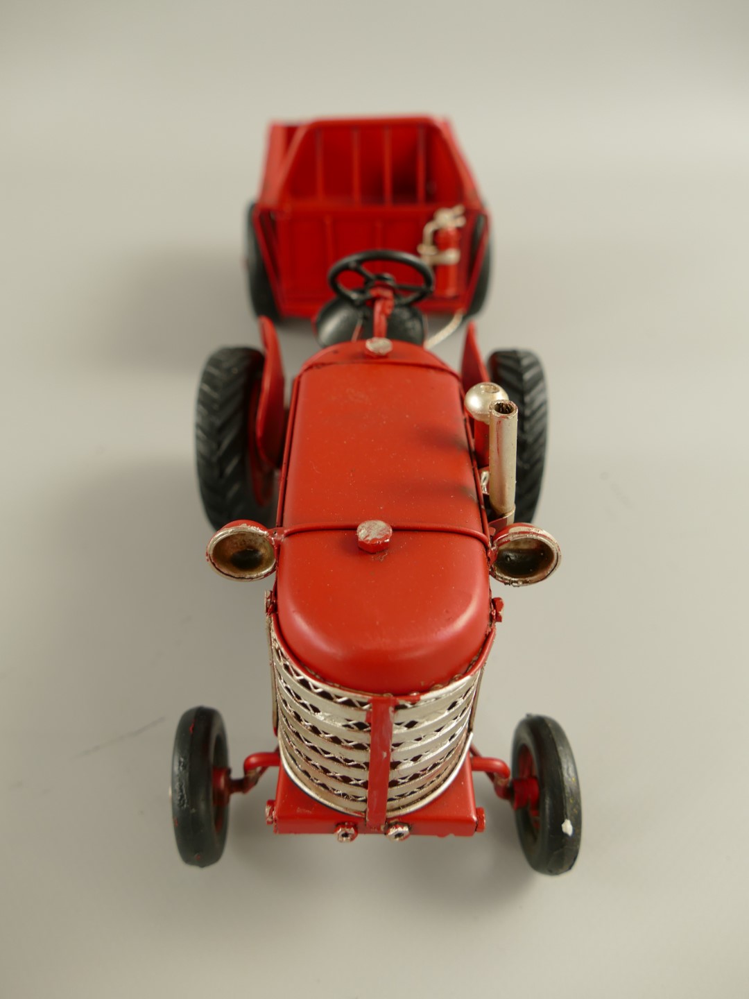 Traktor mit anhänger Antik Eisen L.32x10cm