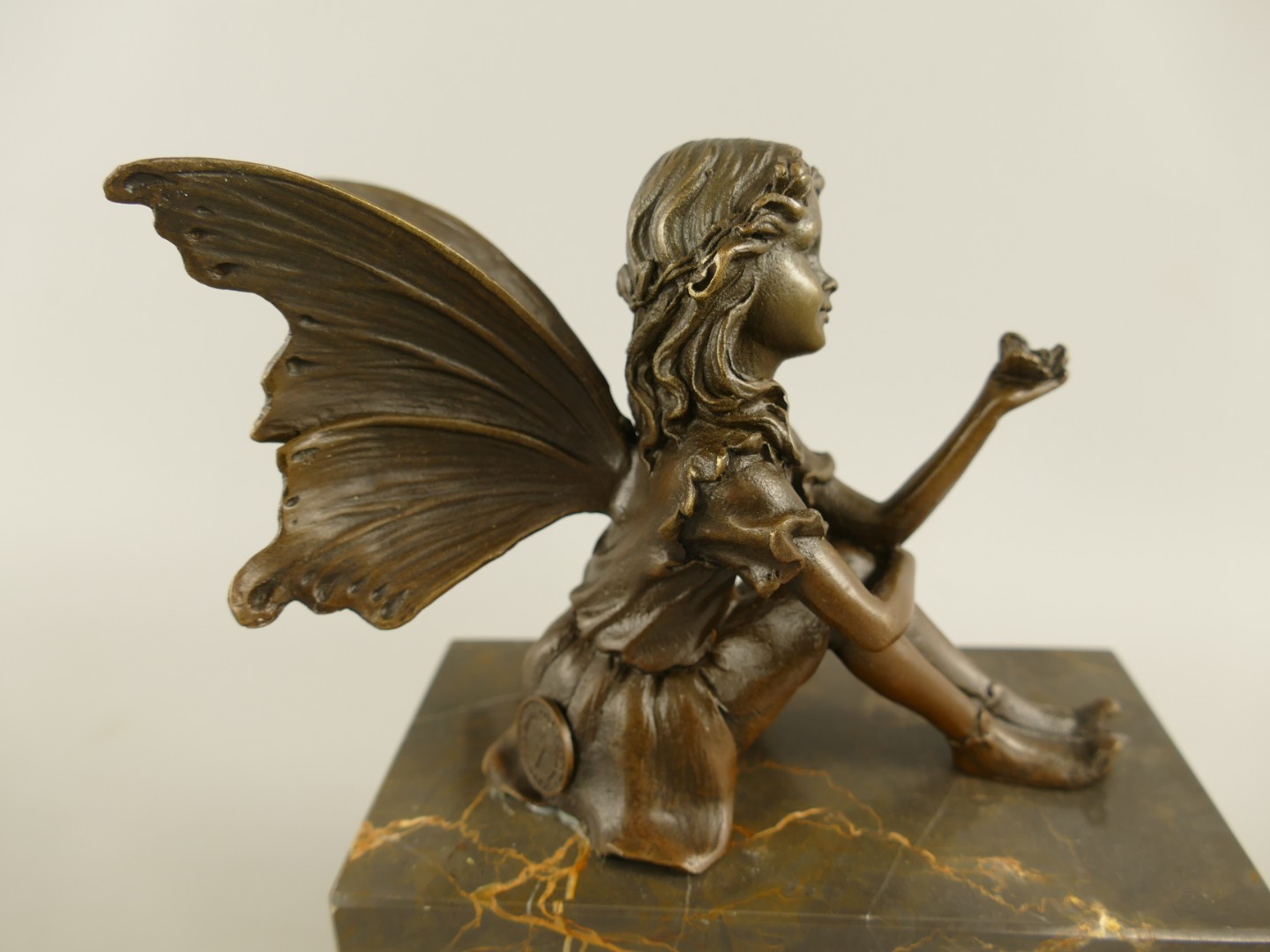Figur Bronze Fee H.17x15x8cm