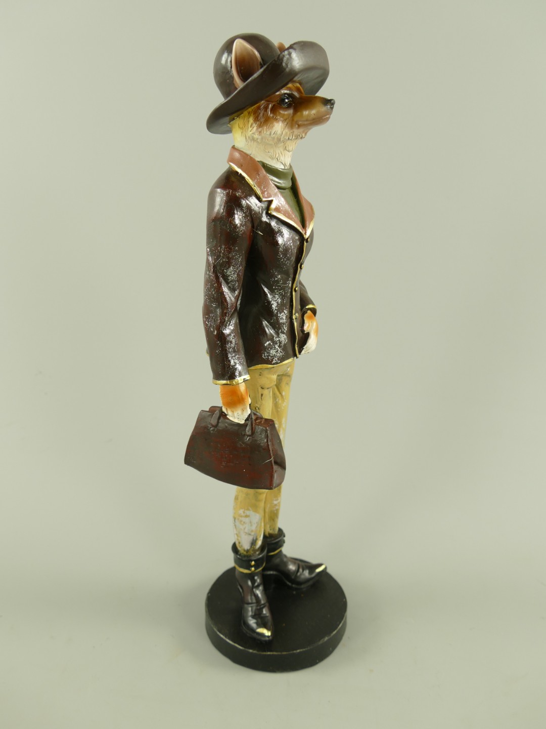 Figur Polystein Fuchs farbig H.35x9x9cm