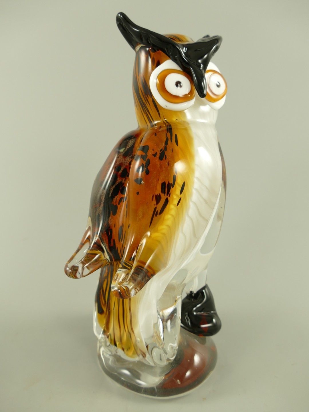 Glasfigur Murano styl Eule farbe H.25cm