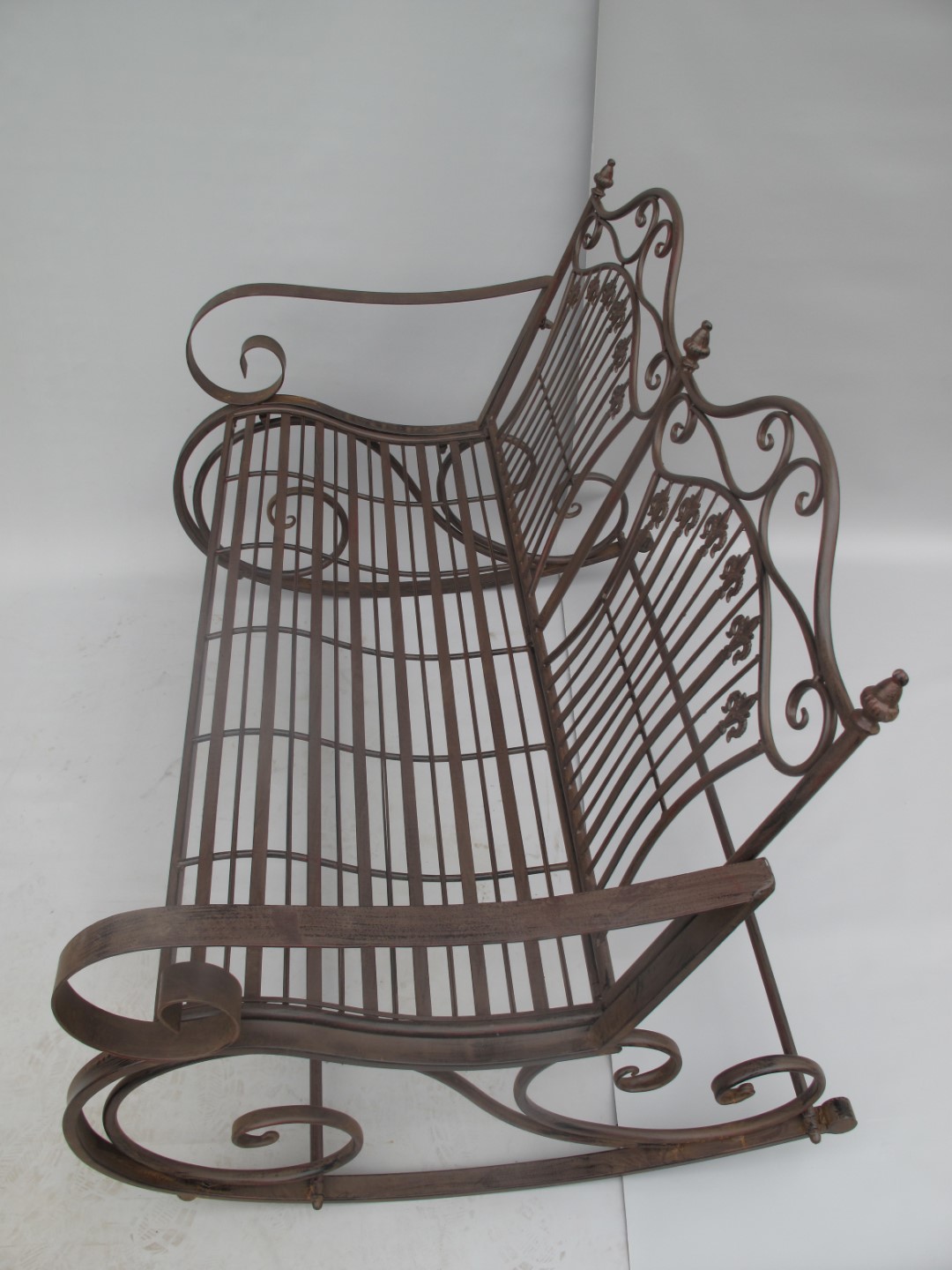Schaukelbank Eisen braun rustikal L.120-H.90cm