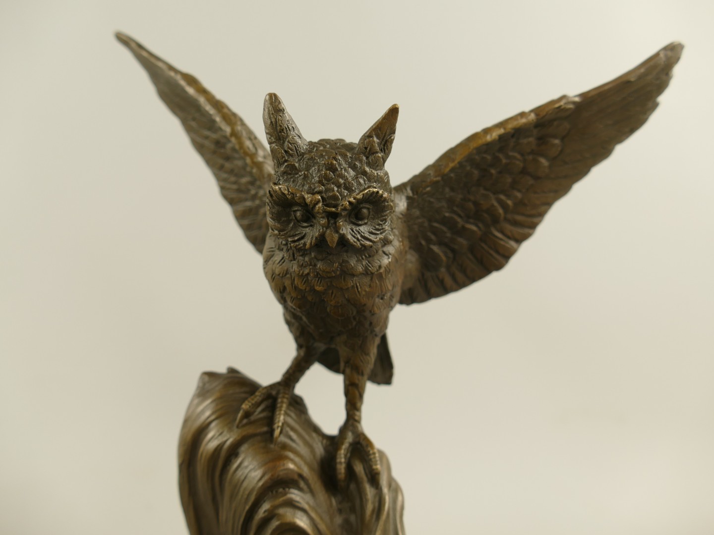 *RAUS*PREIS* Figur Bronze Eule H.24x19x13cm