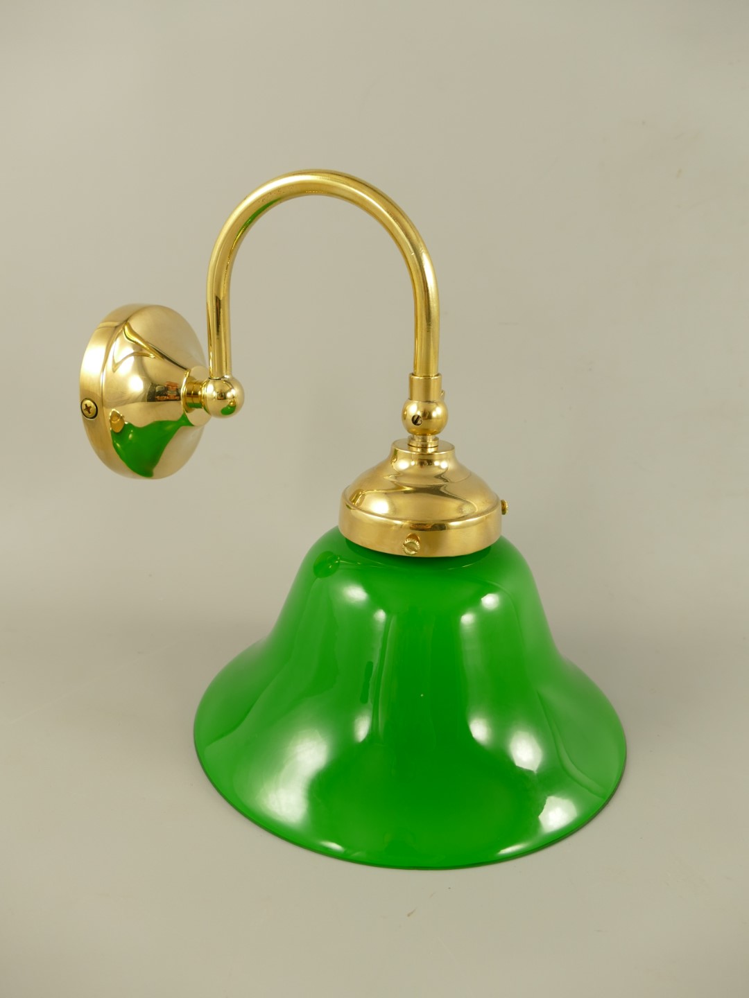 Wandlampe(E14) Messing Schirm(162.090G) H.23cm