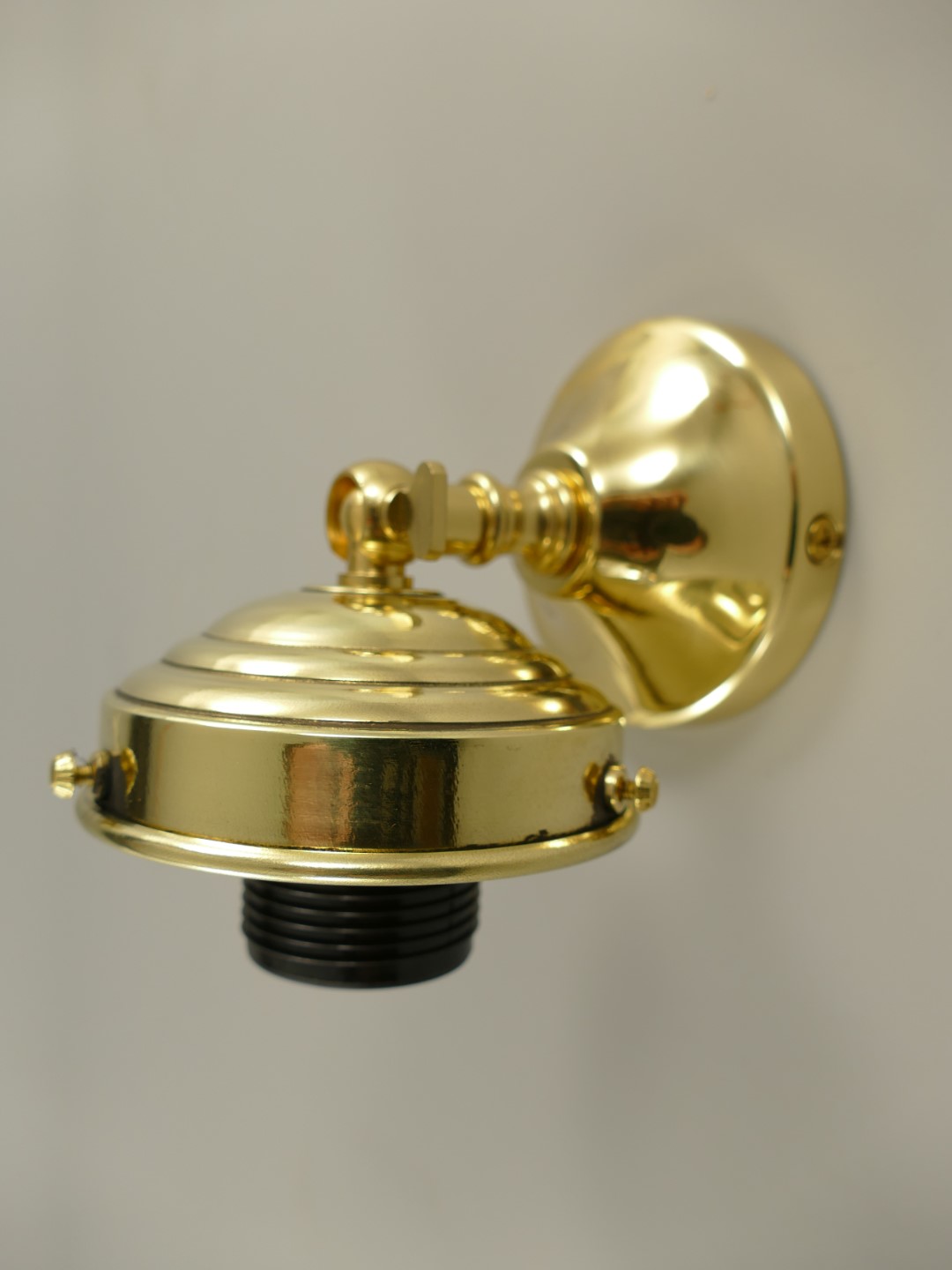 Deckenhalter E27 Messing o. Schirm Gh.10!-H.14cm