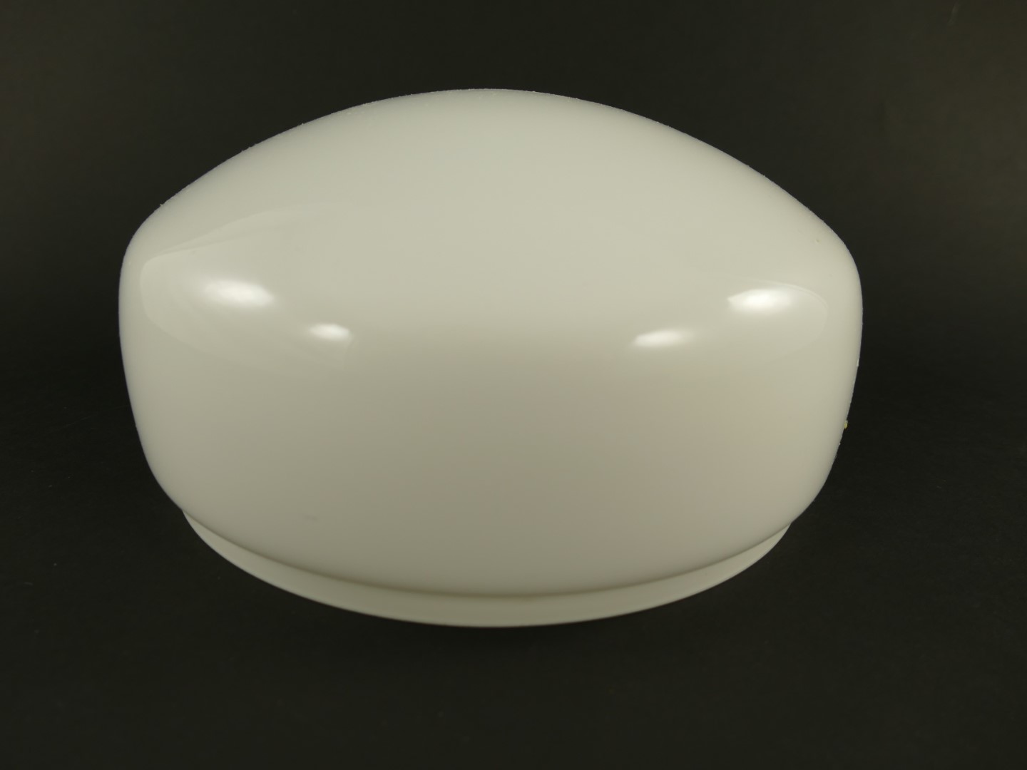Pilzlampe Messing(Glas farb. weiss)H.37cm