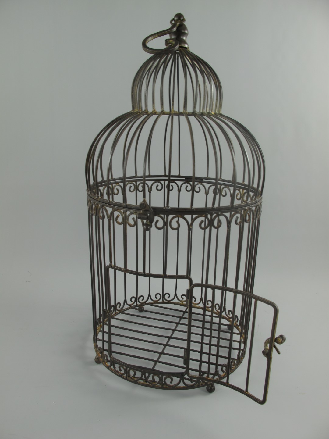 Käfig Eisen rust. braun Set/2 H.55/67-D.24/29cm