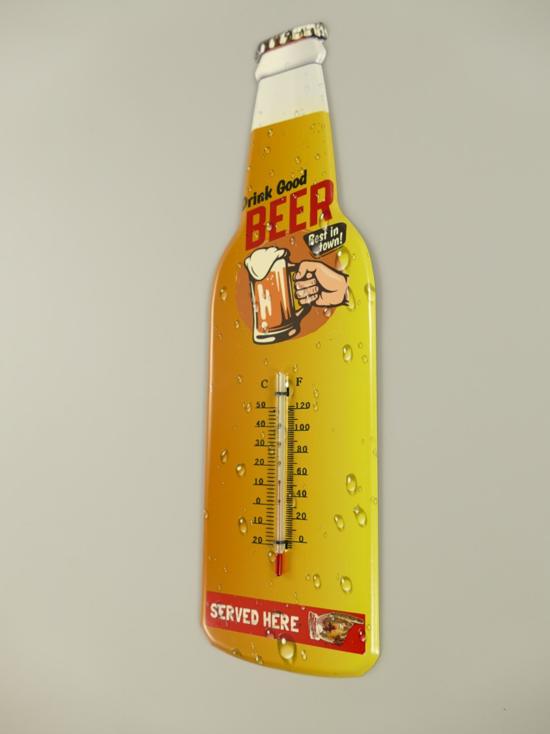 Thermometer Eisen Drink Good Beer H.45x13cm