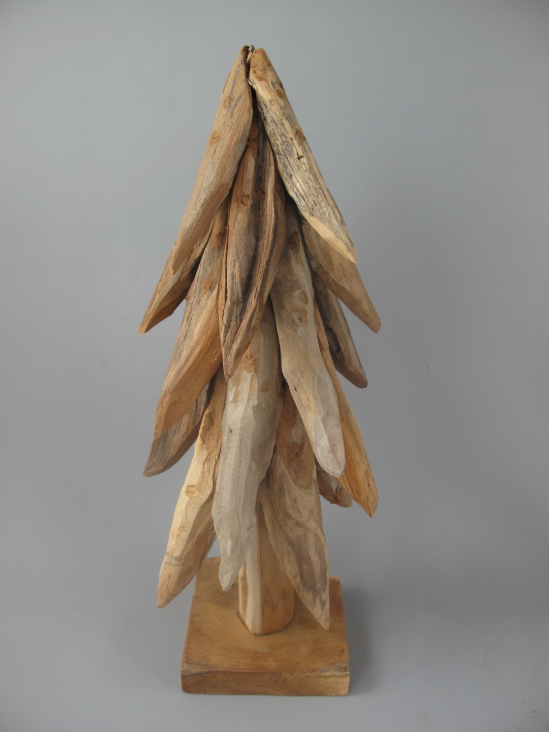 *NT Deko Herz Teak Holz/Eisen 3/Set H.40-60cm