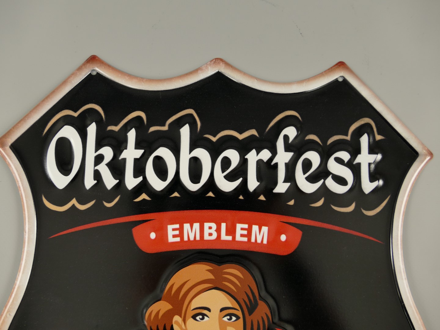 #Wandschild Eisen Oktoberfest H.39x33cm