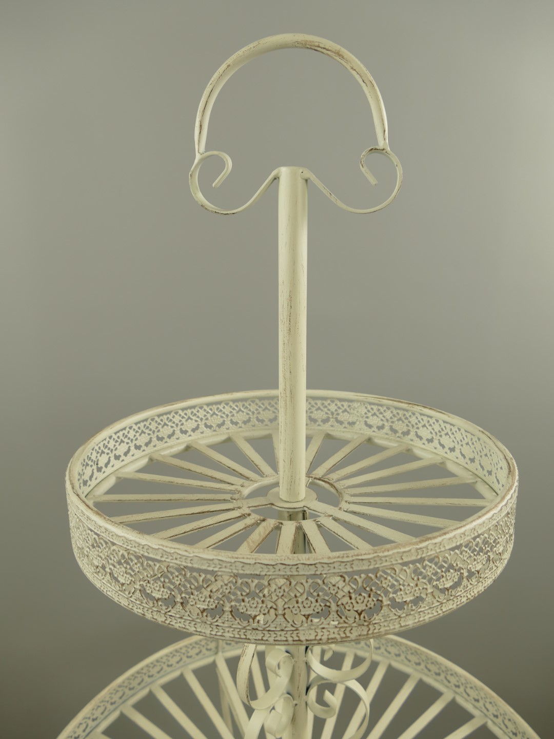 Etagere 2-tlg. Eisen rustikal weiss H.140x60cm