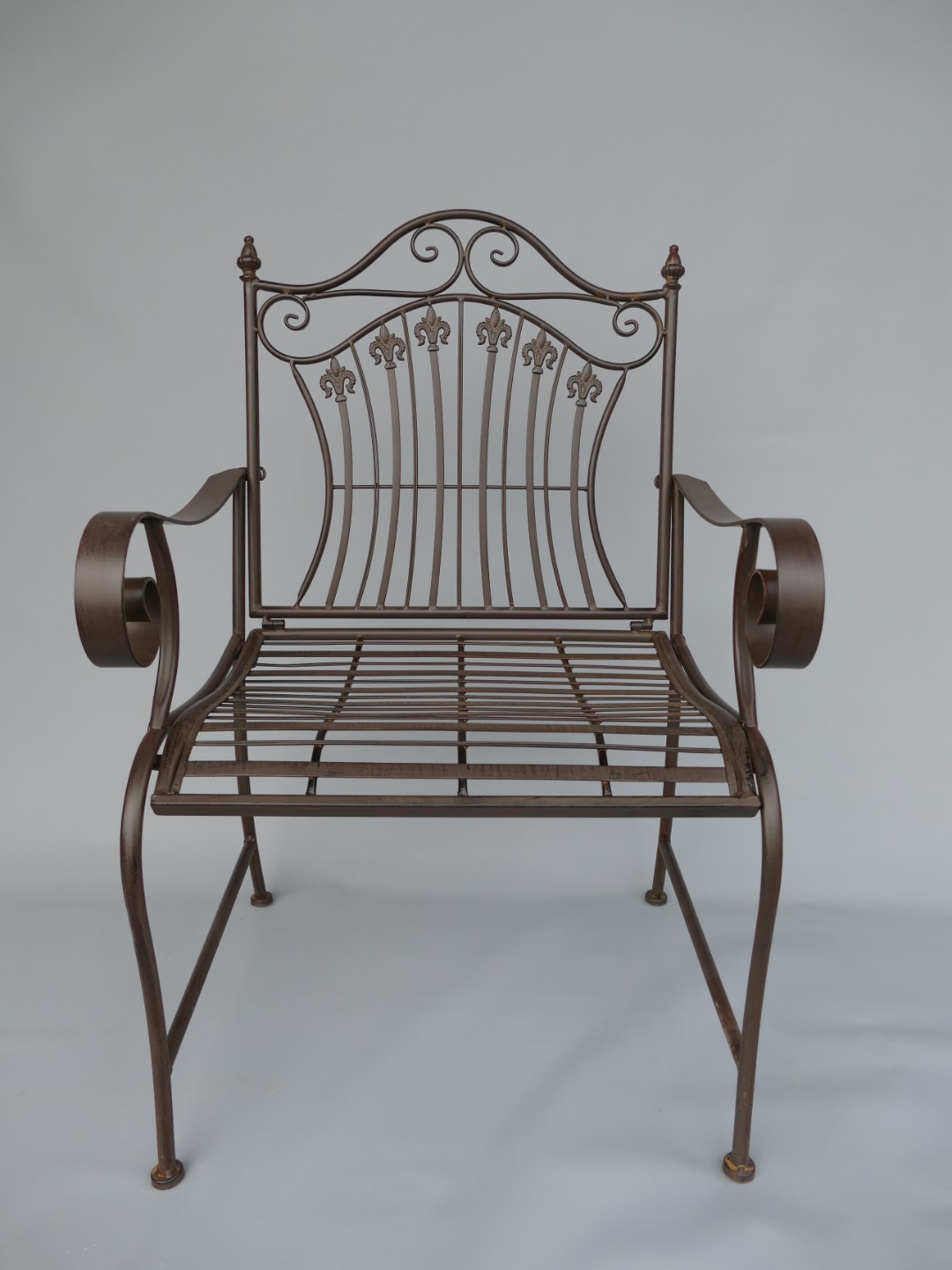 Stuhl Eisen rustikal braun H.95cm