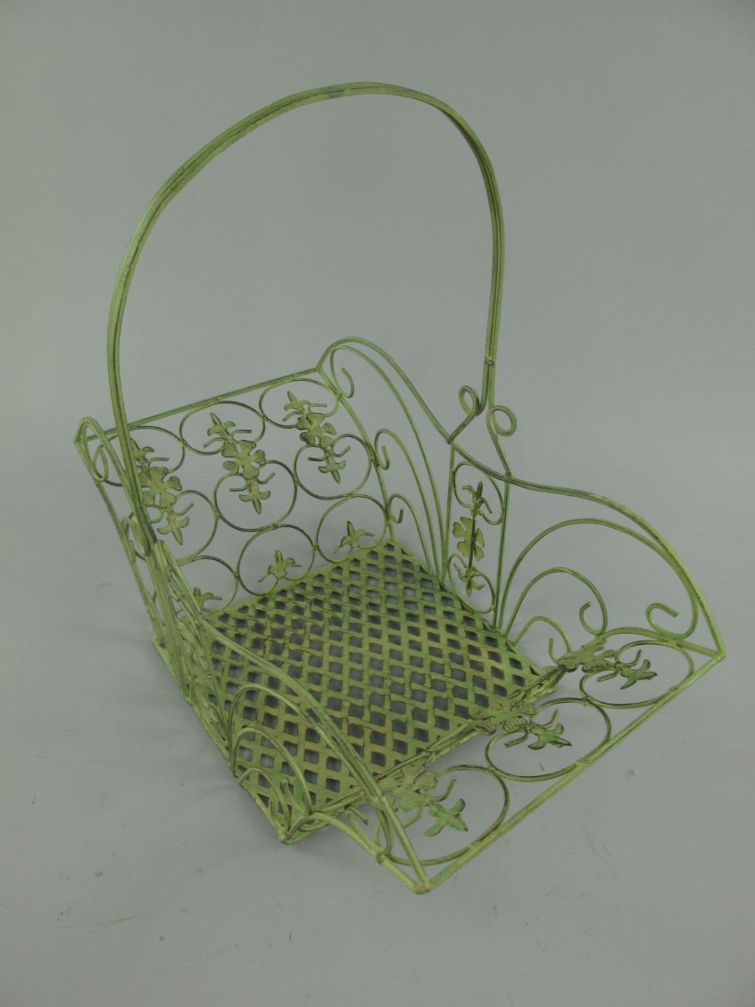 Korbset Eisen grün Set/3 H.38/41/43-L.41/44/47cm