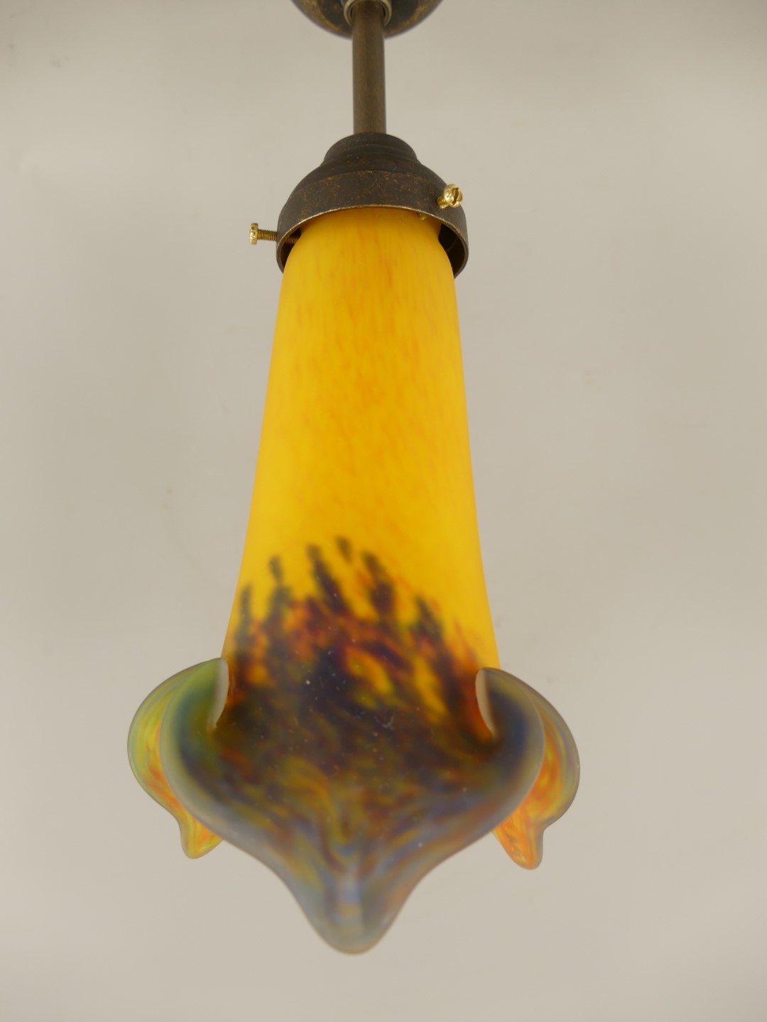 *ANG. Schirm/Lamp(E14)Ms. brün.(111.166-0B) H.30cm