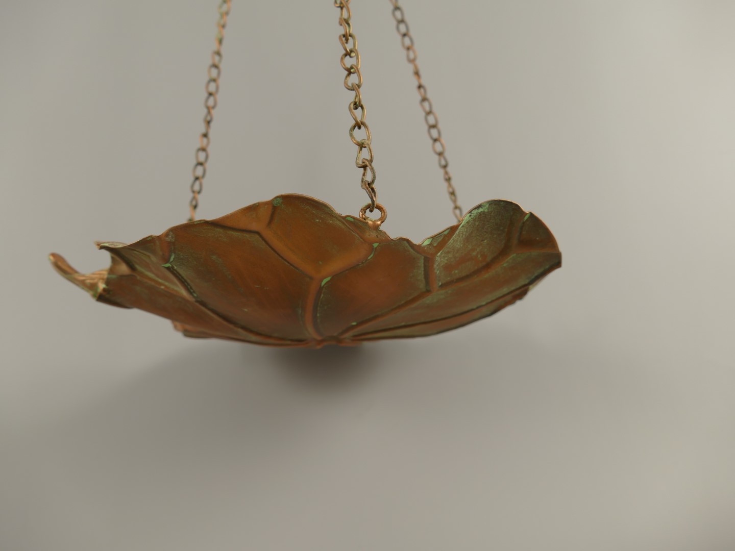 Vogeltränke/Fütterungsplatz farbig Kupfer H.80cm
