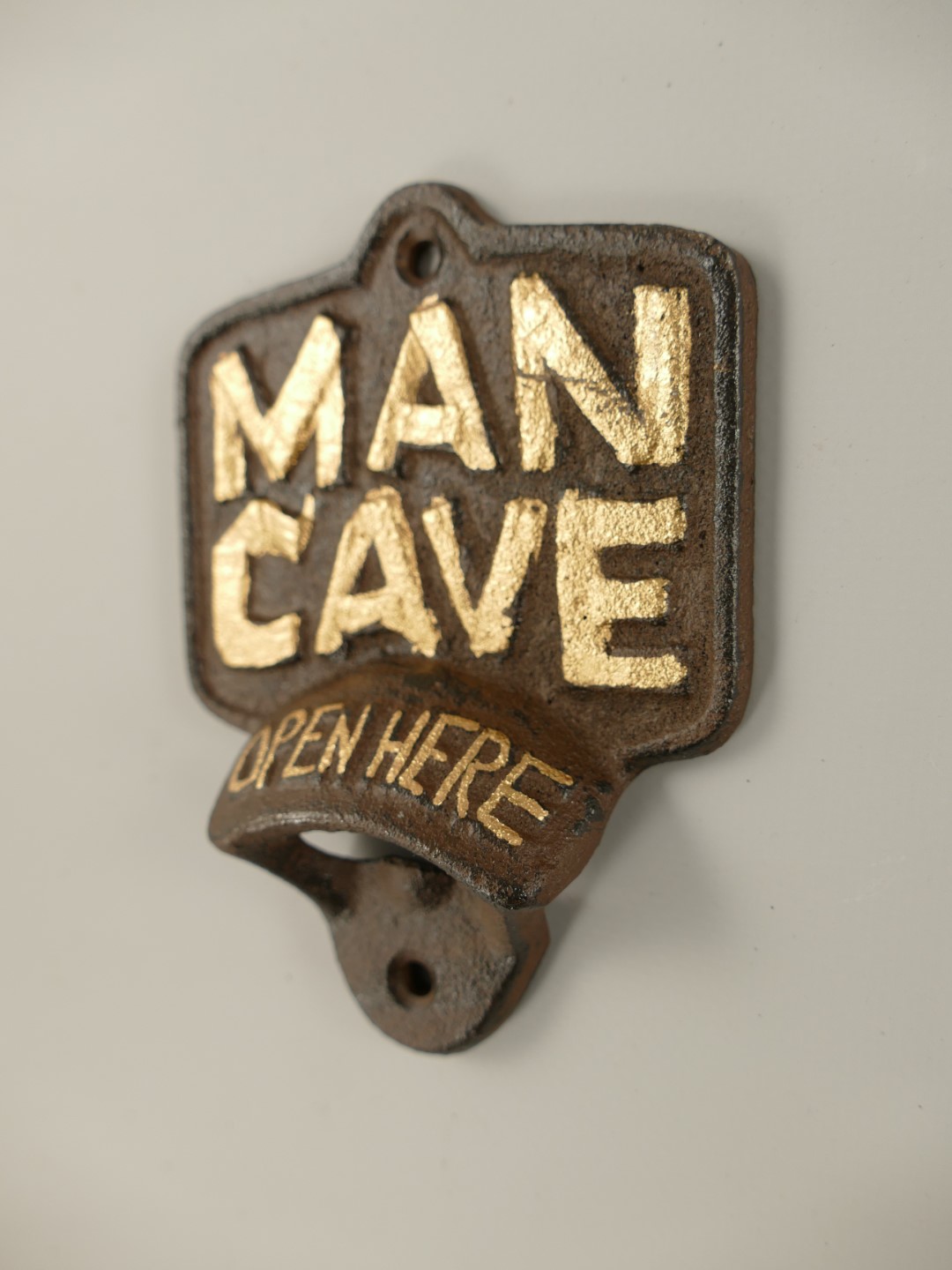 Wand Offner Man Cave Eisen farbe H.12cm