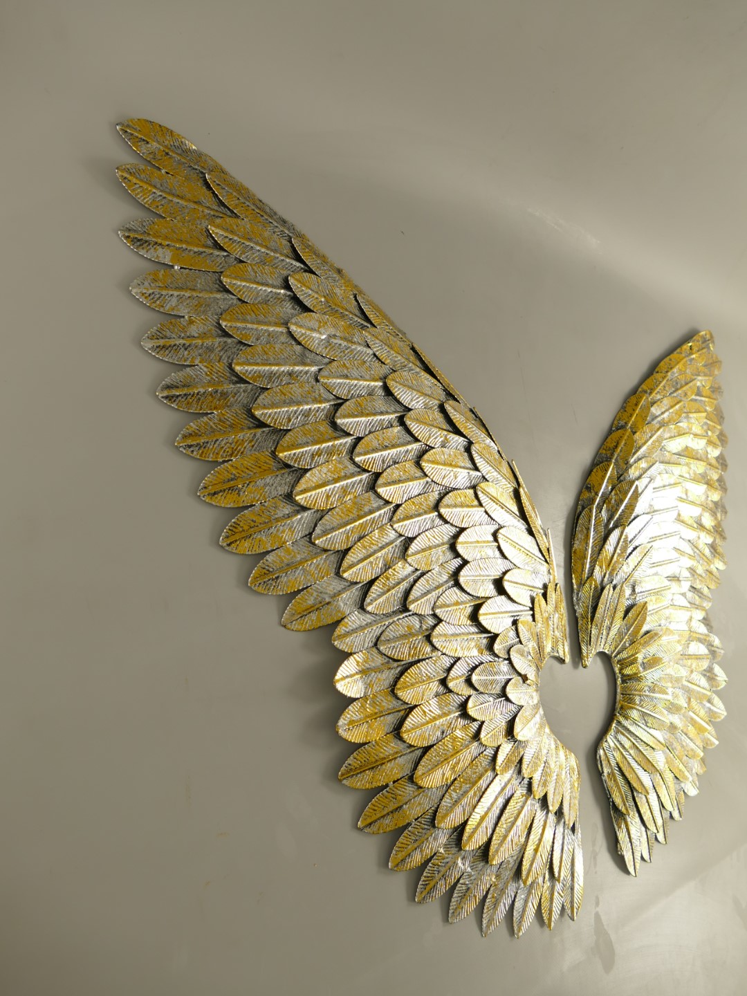 *A? Wanddeko Flügel Eisen gold/silber farb. H.80cm
