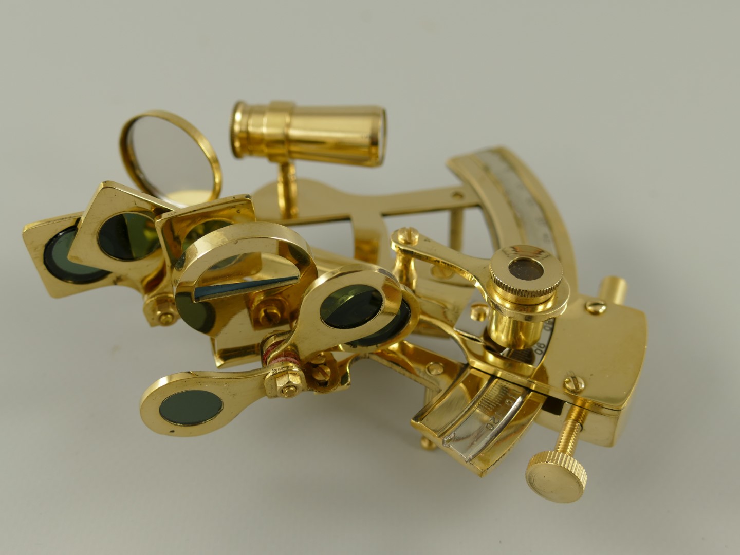 Messing Sextant 4'' H.5x10x12cm(im Holzbox)