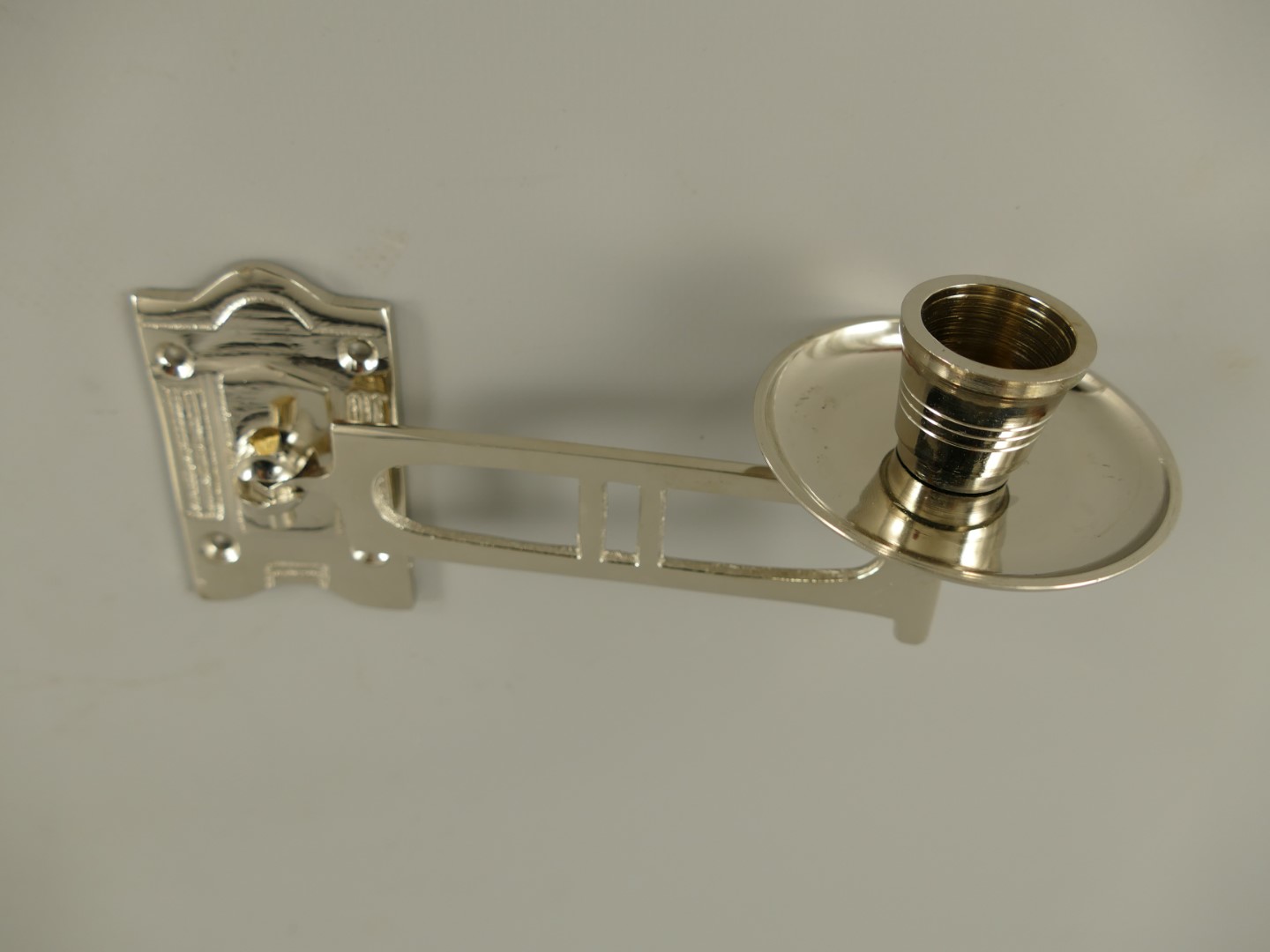 Klavierleuchter vernickelt L.18x9cm