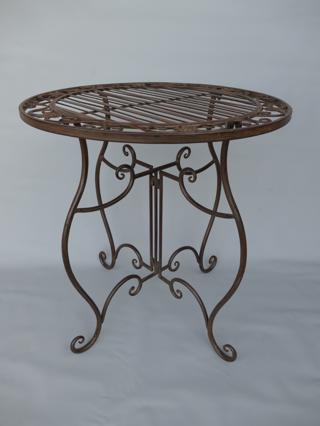 *NT 2xStuhl/Tisch(70) H.95cm Eisen rust. BRAUN!!!