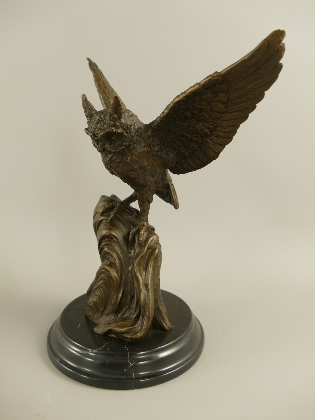 *RAUS*PREIS* Figur Bronze Eule H.24x19x13cm