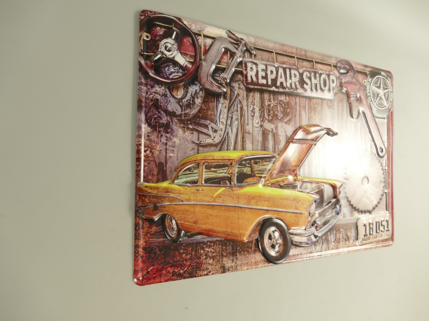 Wandschild(Gestanz) Eisen Auto Repair Shop L.60cm