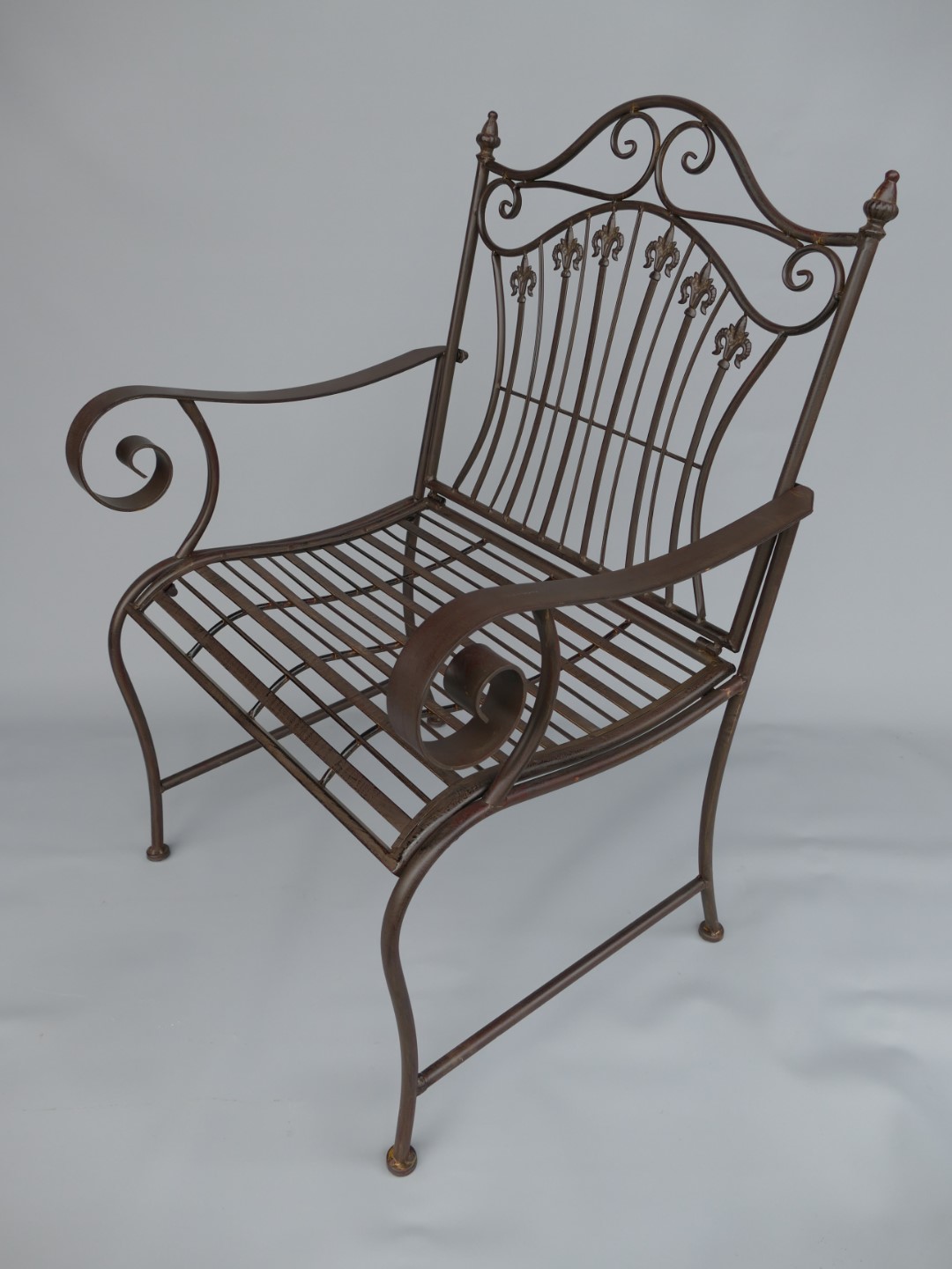 Stuhl Eisen rustikal braun H.95cm