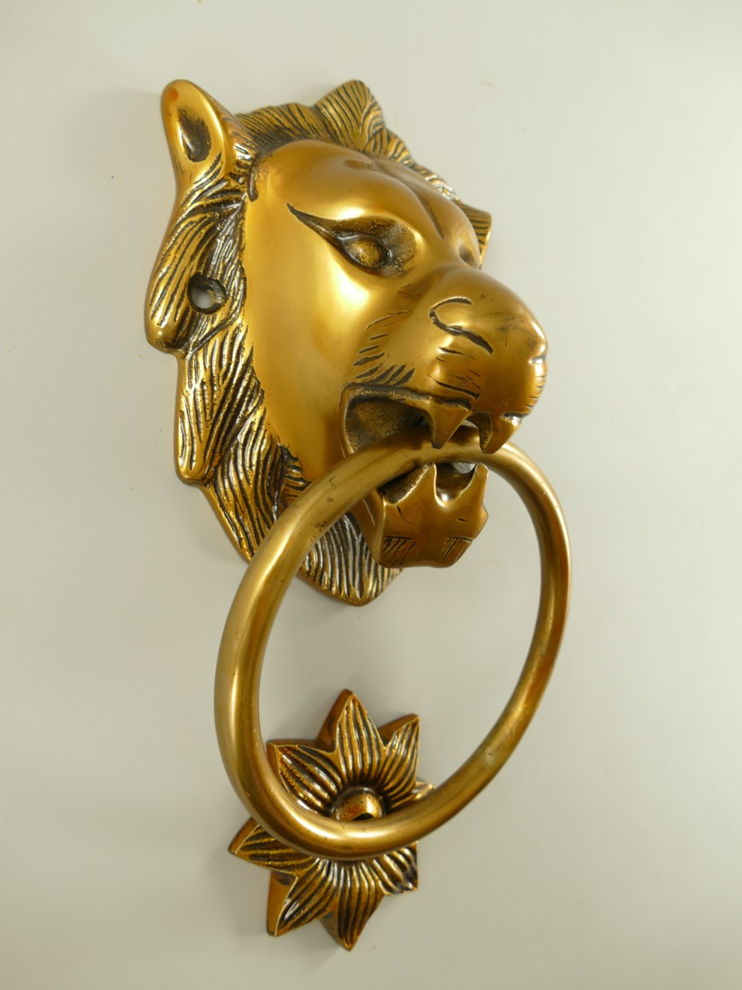 Türklopfer Löwe ALU BRONZE farbig H.28cm