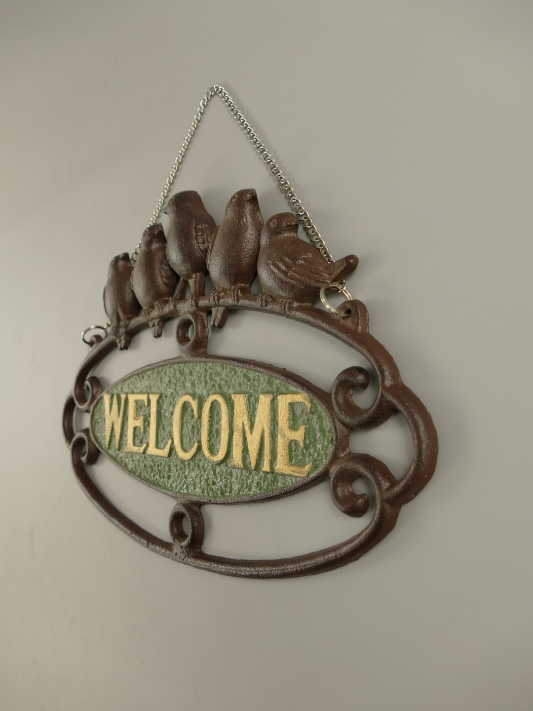 Wandschild Eisen Welcome L.35x25cm P/St.