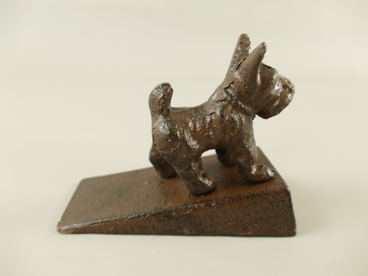 Türstopper Hund Gußeisen rustikal braun H.9cm