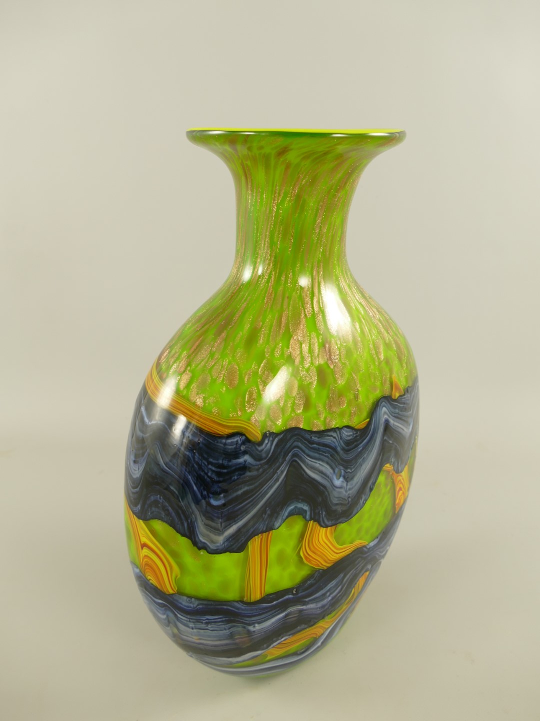 Glas Vase farbe H.40x26cm