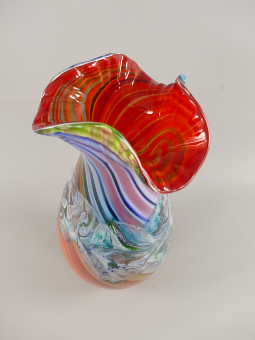 Glas Vase Murano farbe H.43x20cm