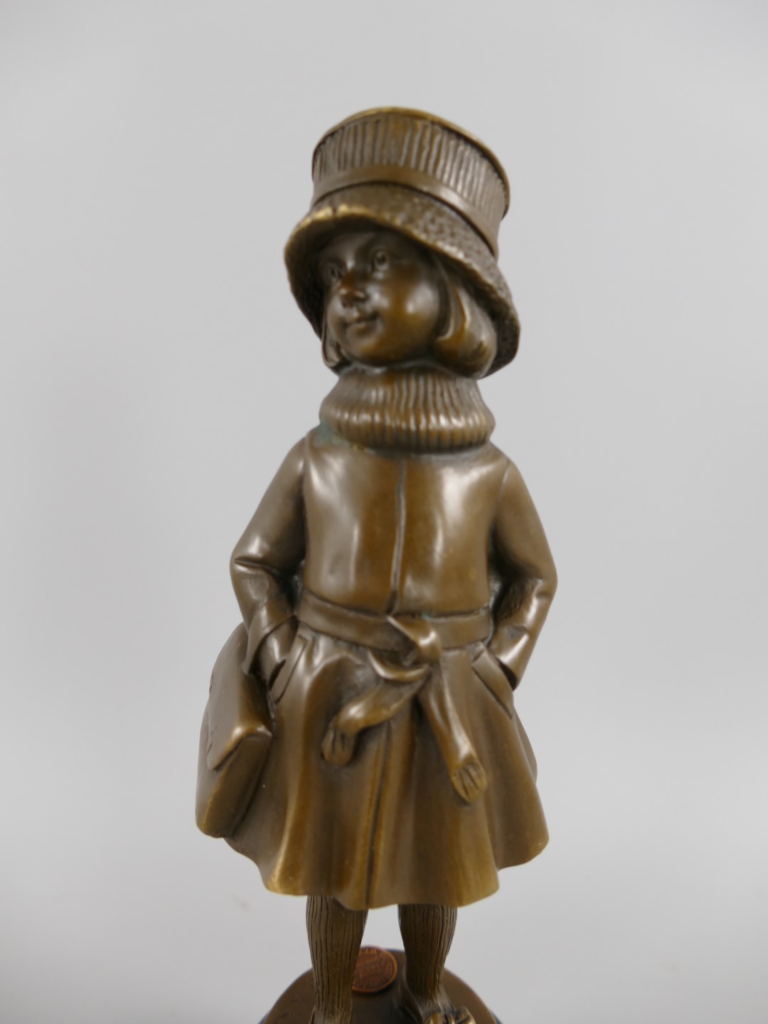 *RAUS*PREIS* Figur Bronze Junges Mädchen H.28x10cm